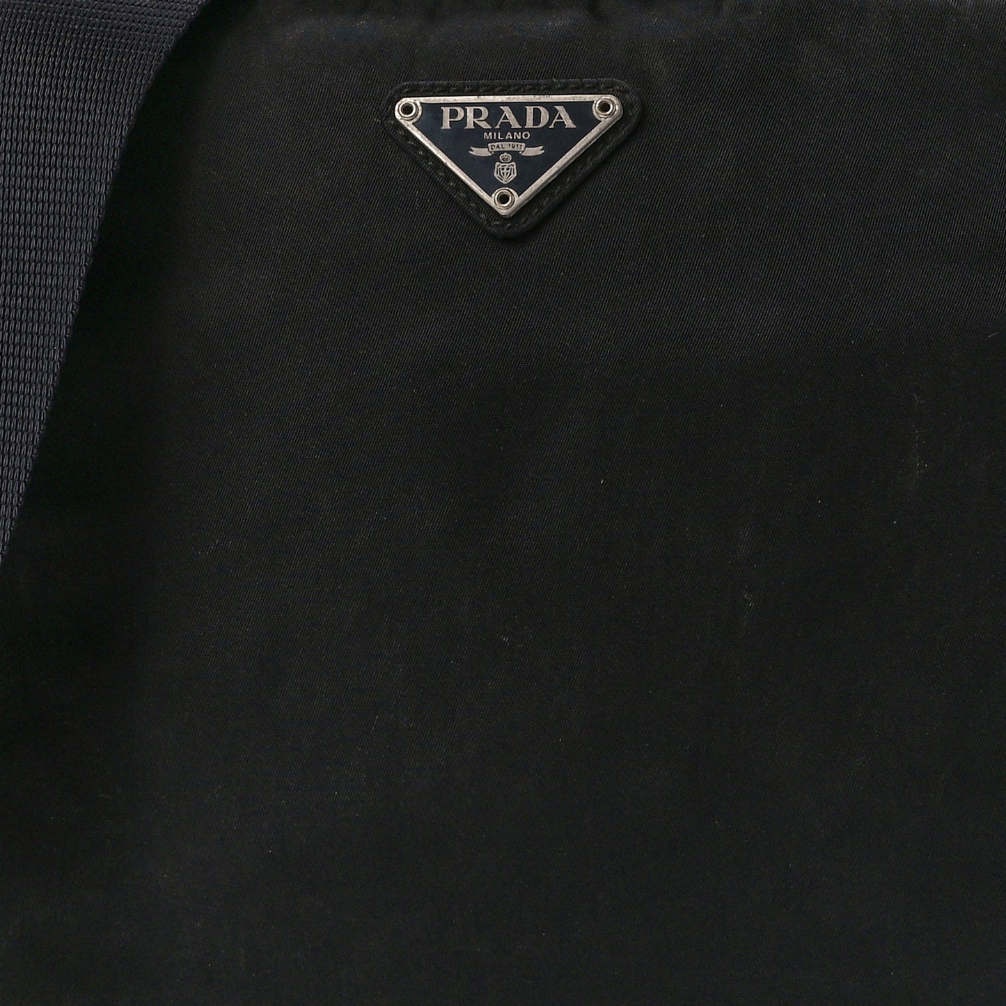 Tessuto Nylon Flat Messenger Bag Black