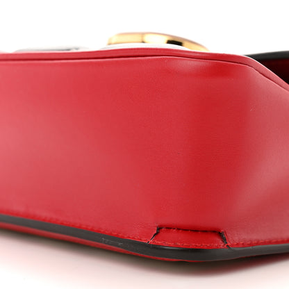 Gucci Calfskin Quilted Mini Deco Shoulder Bag Mystic White Red Black 10 of 11