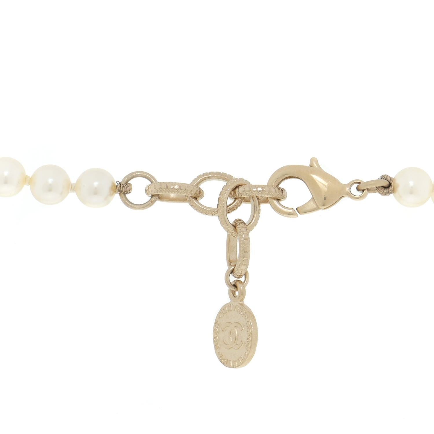 Chanel Pearl CC 100th Anniversary Necklace Light Gold 5 of 7