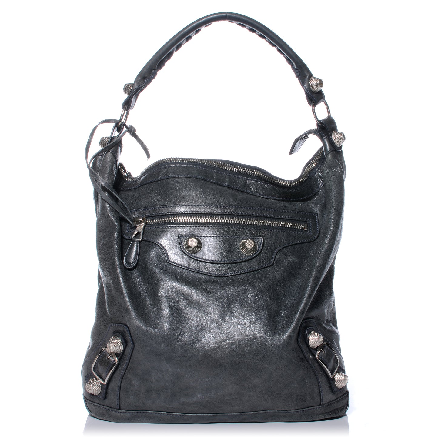 Agneau Giant 21 Silver Hardware Day Hobo Anthracite