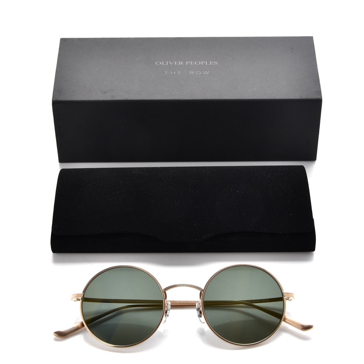 The Row After Midnight Round Sunglasses Gold
