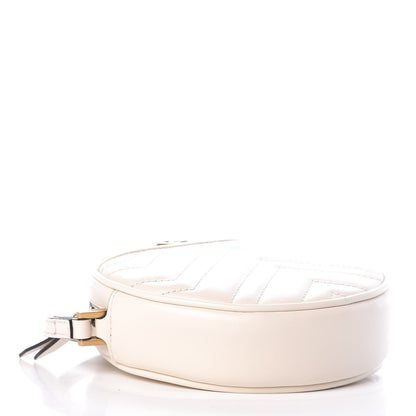 Gucci Calfskin Matelasse GG Marmont Round Wrist Wallet Mystic White 4 of 10