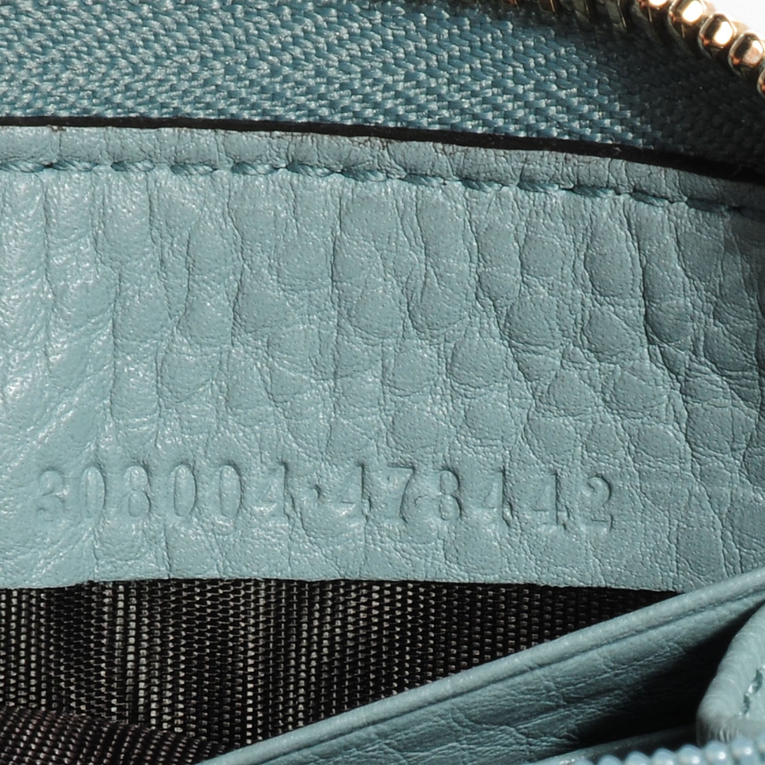 Gucci Leather Soho Zip Around Wallet Light Blue 7 of 7