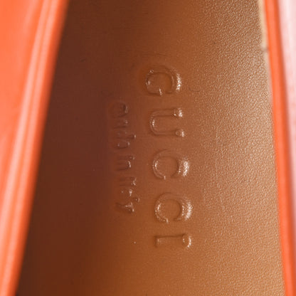 Gucci Malaga Kid Womens Jordaan Loafers 36.5 Deep Orange 5 of 8