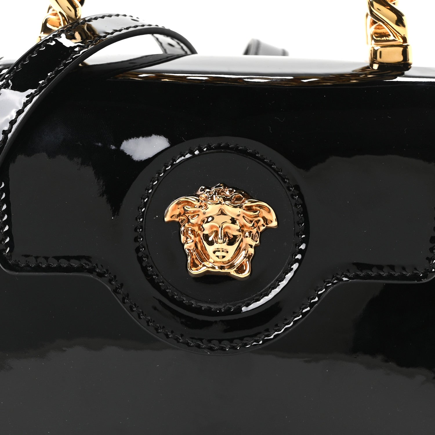 Versace Patent Mini La Medusa Bag Black 7 of 9