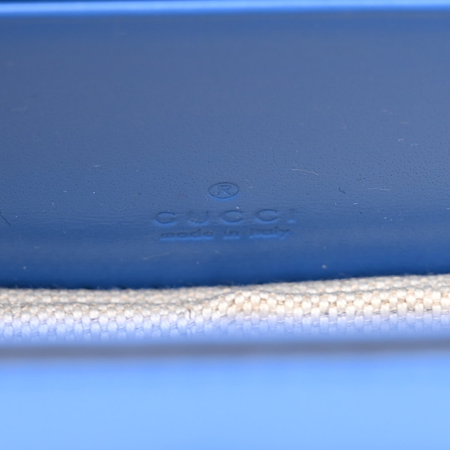 Gucci Boarded Dyana Lux Calfskin Web Mini Bamboo 1947 Top Handle Bag Blue 5 of 8