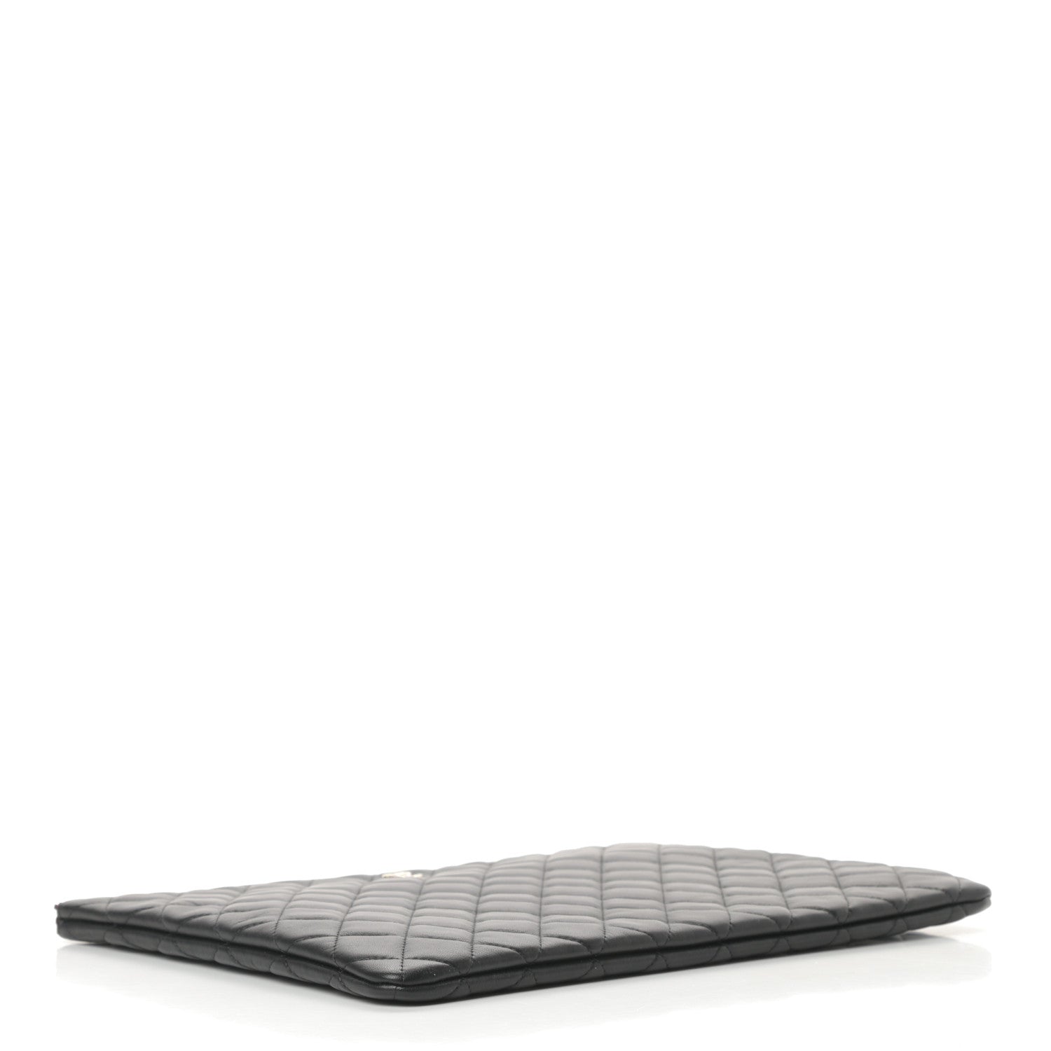 Chanel Lambskin Quilted Large Cosmetic Case Black 4 of 8