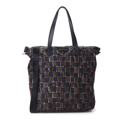Prada Tessuto Nylon Saffiano Print Tote Oceano Dis 1 of 9