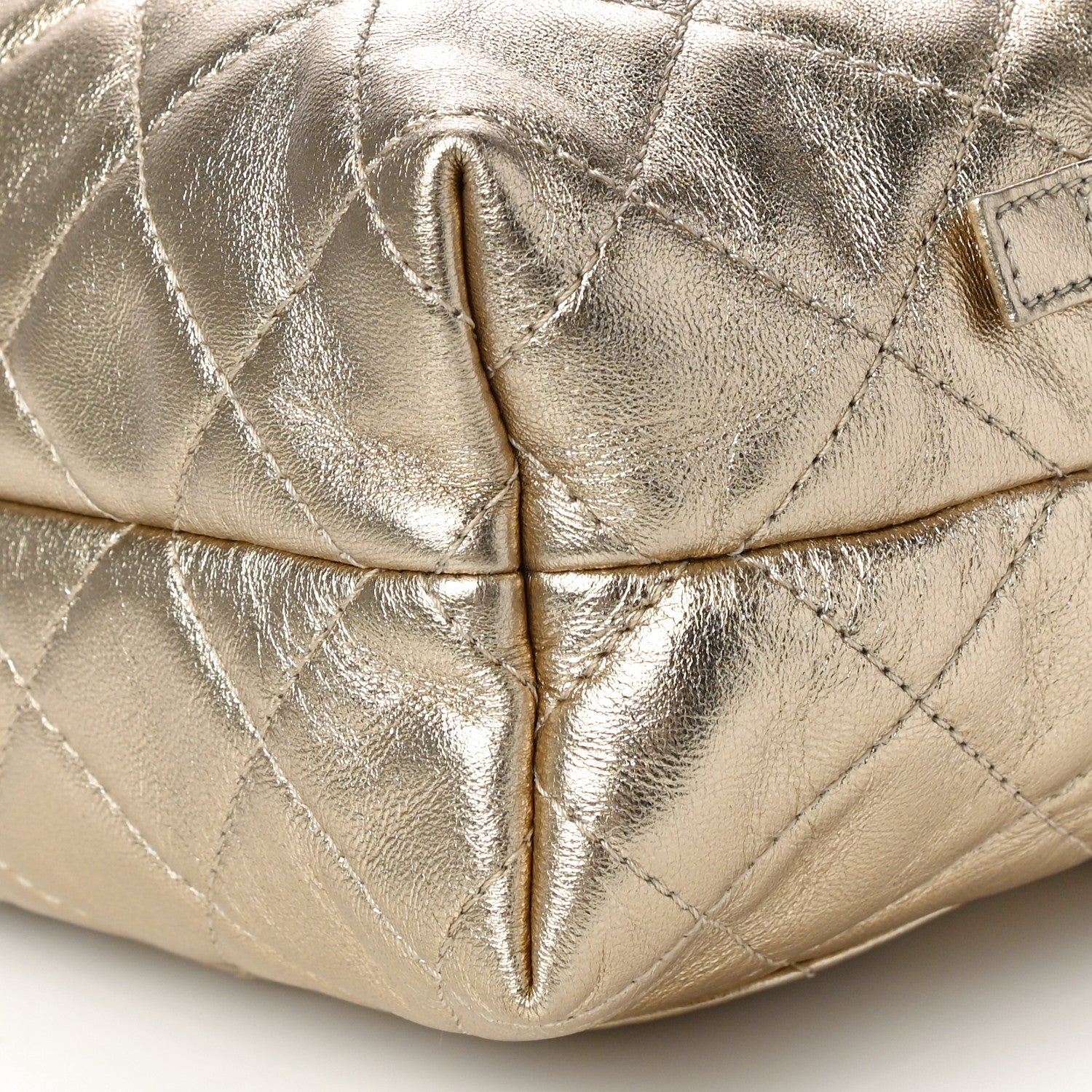 Chanel Metallic Lambskin Quilted Mini Bowling Bag Gold 10 of 10