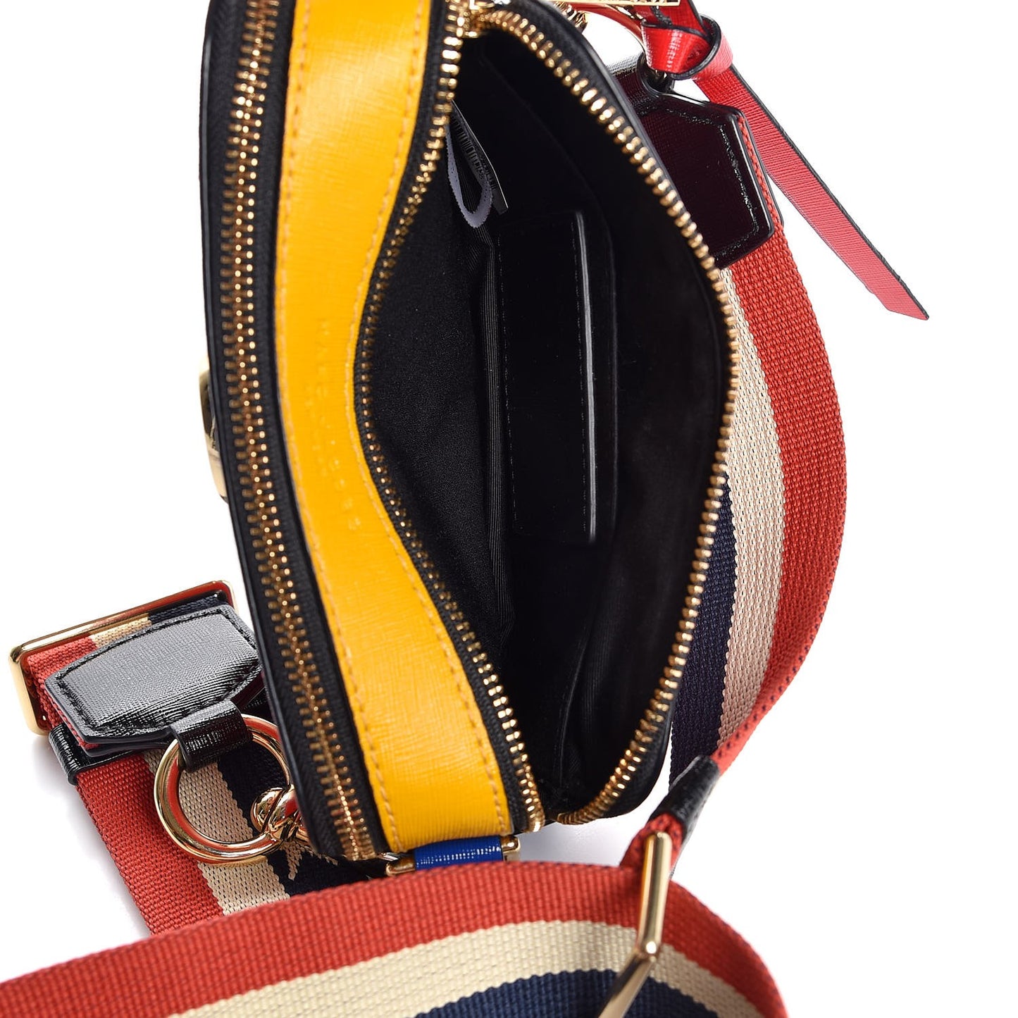 Calfskin Snapshot Double Zip Small Camera Bag Multi