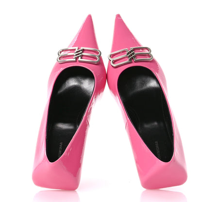 Balenciaga Shiny Calfskin BB Square Knife 80mm Pumps 37 Sweet Pink 2 of 9
