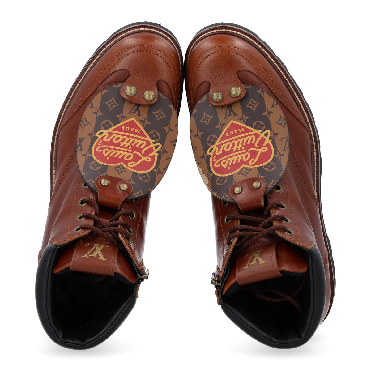 Louis Vuitton X Nigo Oberkampf Ankle Boots 11 Cognac 2 of 11