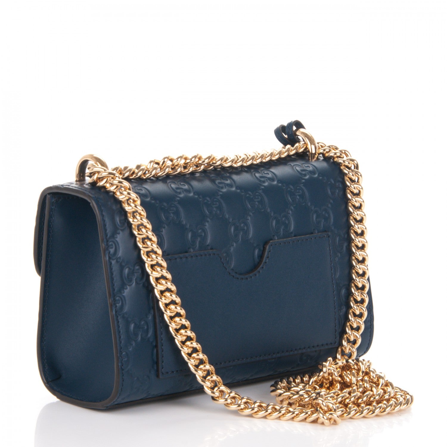Gucci Guccissima Small Padlock Shoulder Bag Blue Agata 3 of 7