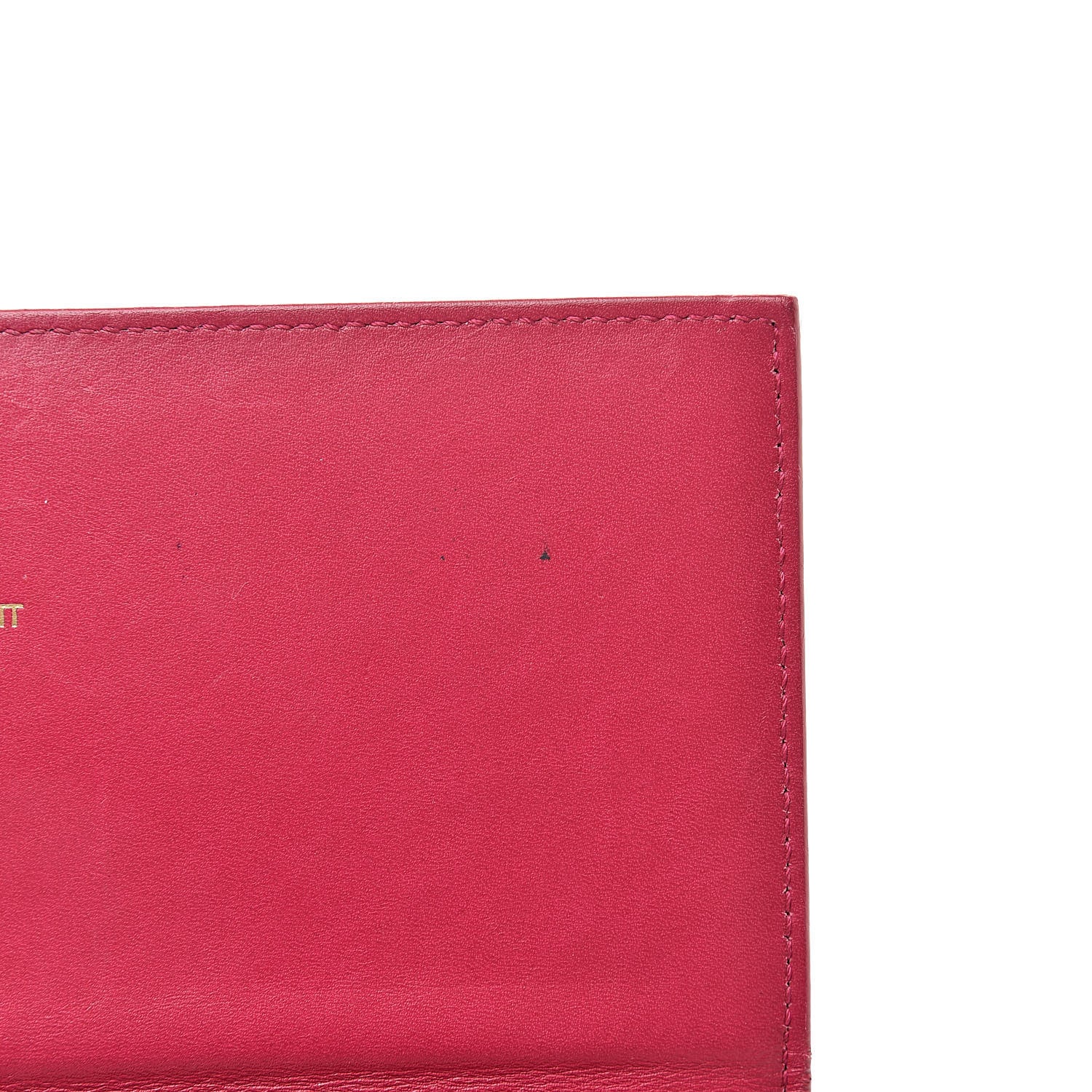 Saint Laurent Patent Grain de Poudre Classic Large Letters Flap Wallet Bubblegum 9 of 15