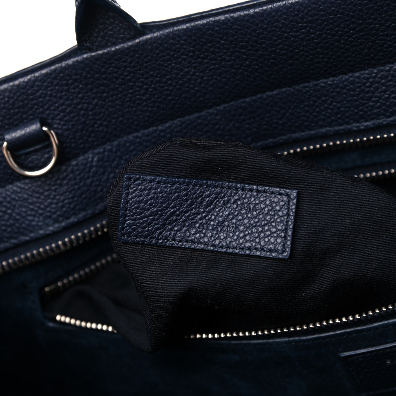 Saint Laurent Calfskin Medium Rive Gauche Cabas Navy Blue 8 of 17