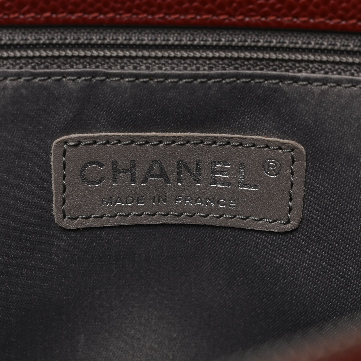 Caviar Quilted Grand Shopping Tote GST Dark Burgundy