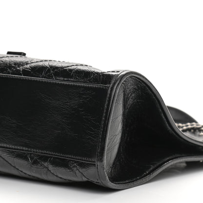 Saint Laurent Crinkled Calfskin Matelasse Monogram Medium Niki Shopper Tote Black 10 of 10