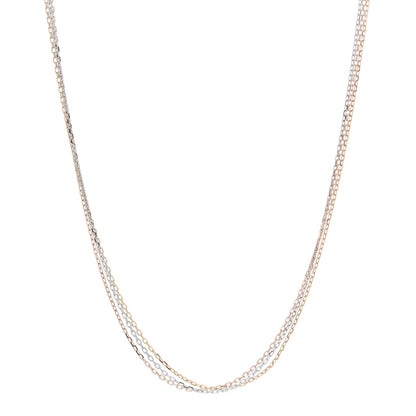Cartier 18K Pink Yellow White Gold Three Chain Necklace 1 of 5