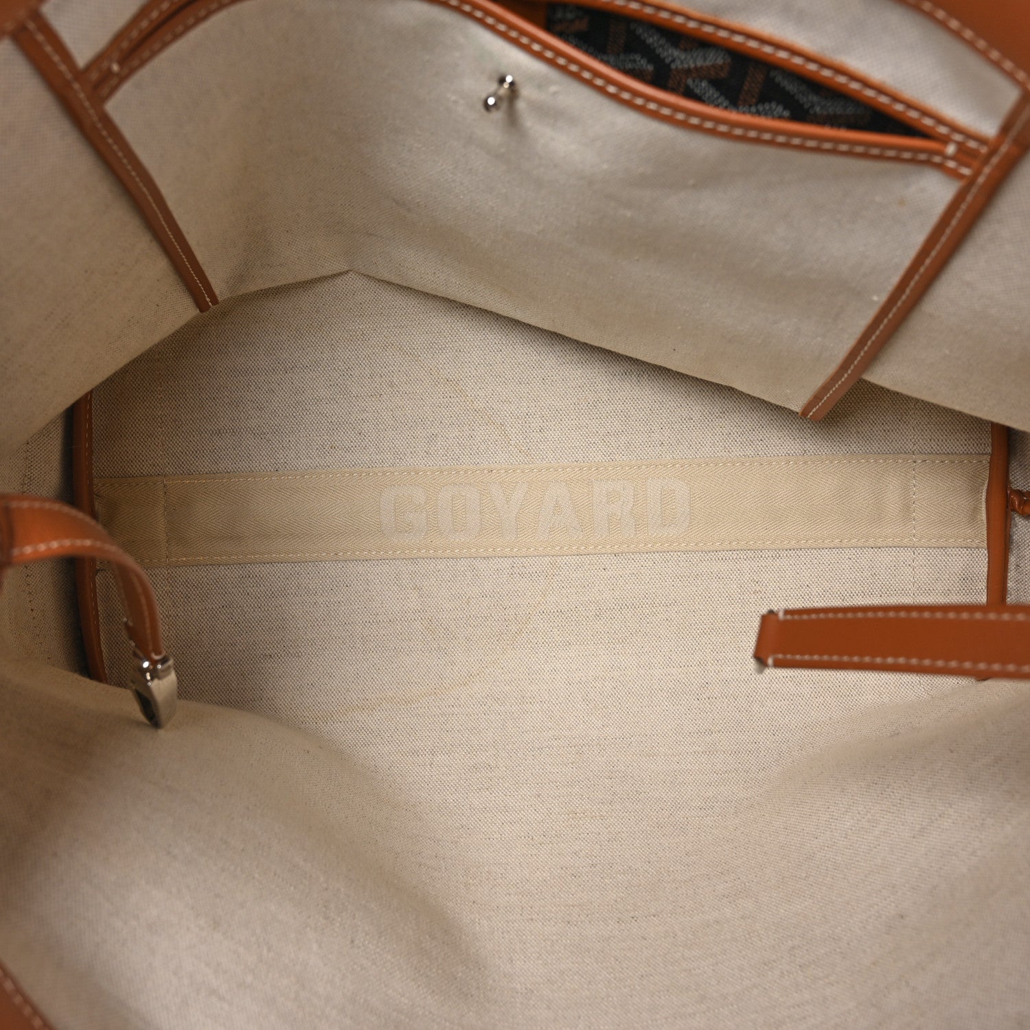 Goyard Goyardine Bellechasse Biaude Tote MM Black Gold 5 of 10