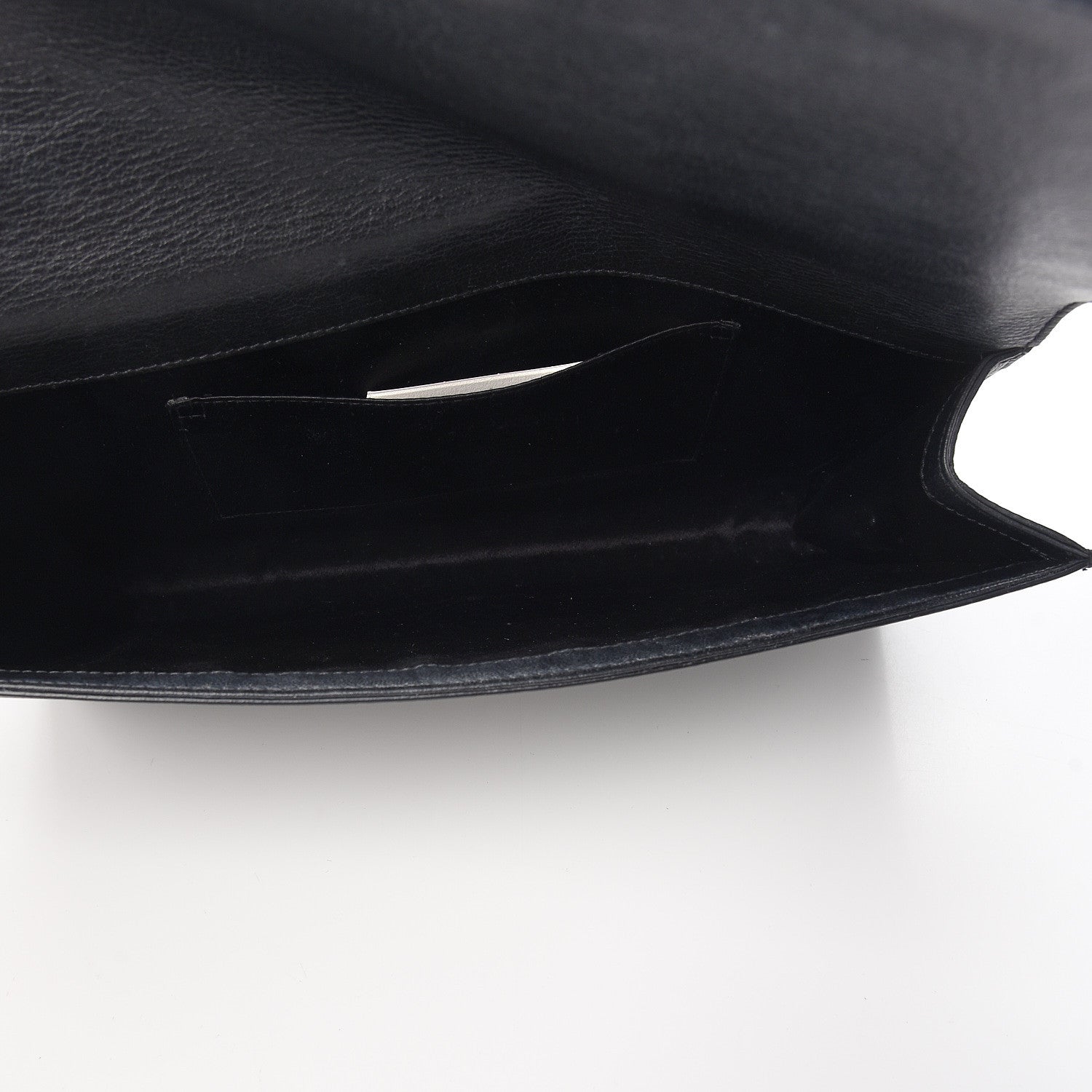 Saint Laurent Calfskin Monogram Large Belle De Jour Clutch Black 6 of 8