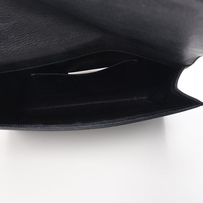 Saint Laurent Calfskin Monogram Large Belle De Jour Clutch Black 6 of 8