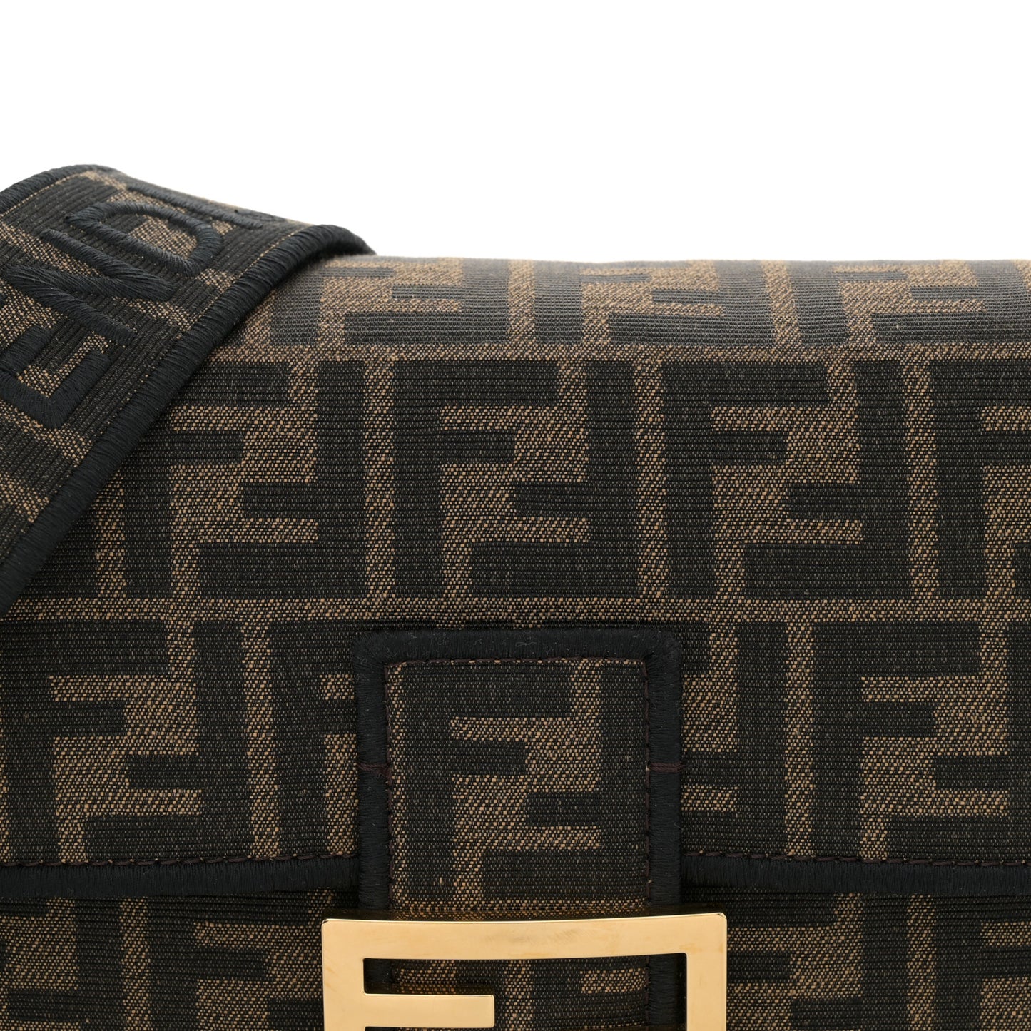 Fabric Jacquard FF 1974 Medium Baguette Tobacco Moro Black