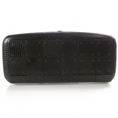 Burberry Prorsum Lizard Warrior Check Evening Bag Black 2 of 6