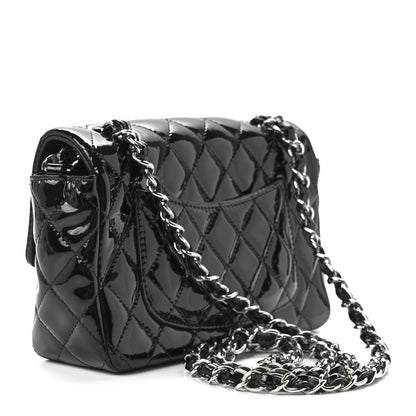 Chanel Patent Calfskin Quilted Mini Rectangular Flap Black 3 of 12