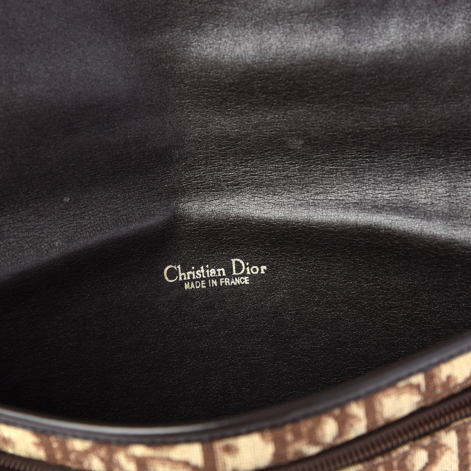 Christian Dior Monogram Flap Clutch Brown 7 of 9
