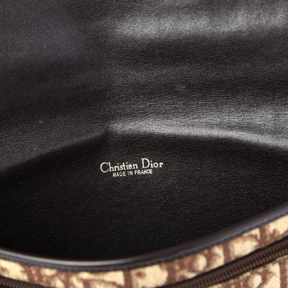 Christian Dior Monogram Flap Clutch Brown 7 of 9