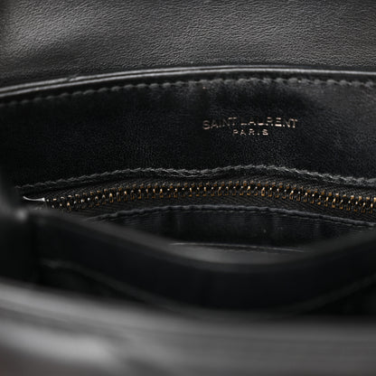 Saint Laurent Calfskin Y Quilted Monogram Monochrome Toy Loulou Crossbody Bag Black 12 of 12