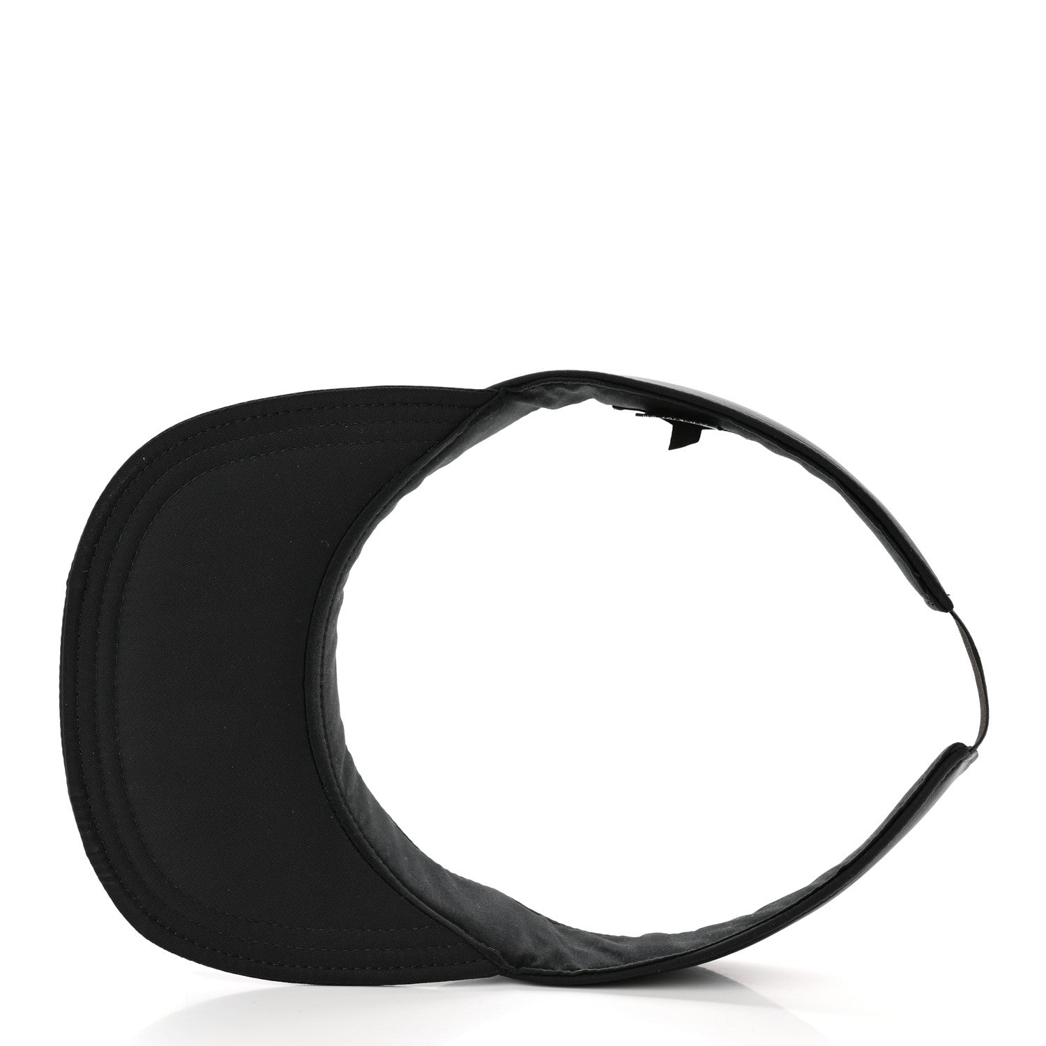 Prada Nylon Triango Metal Triangle Logo Mens Visor L Black 7 of 9
