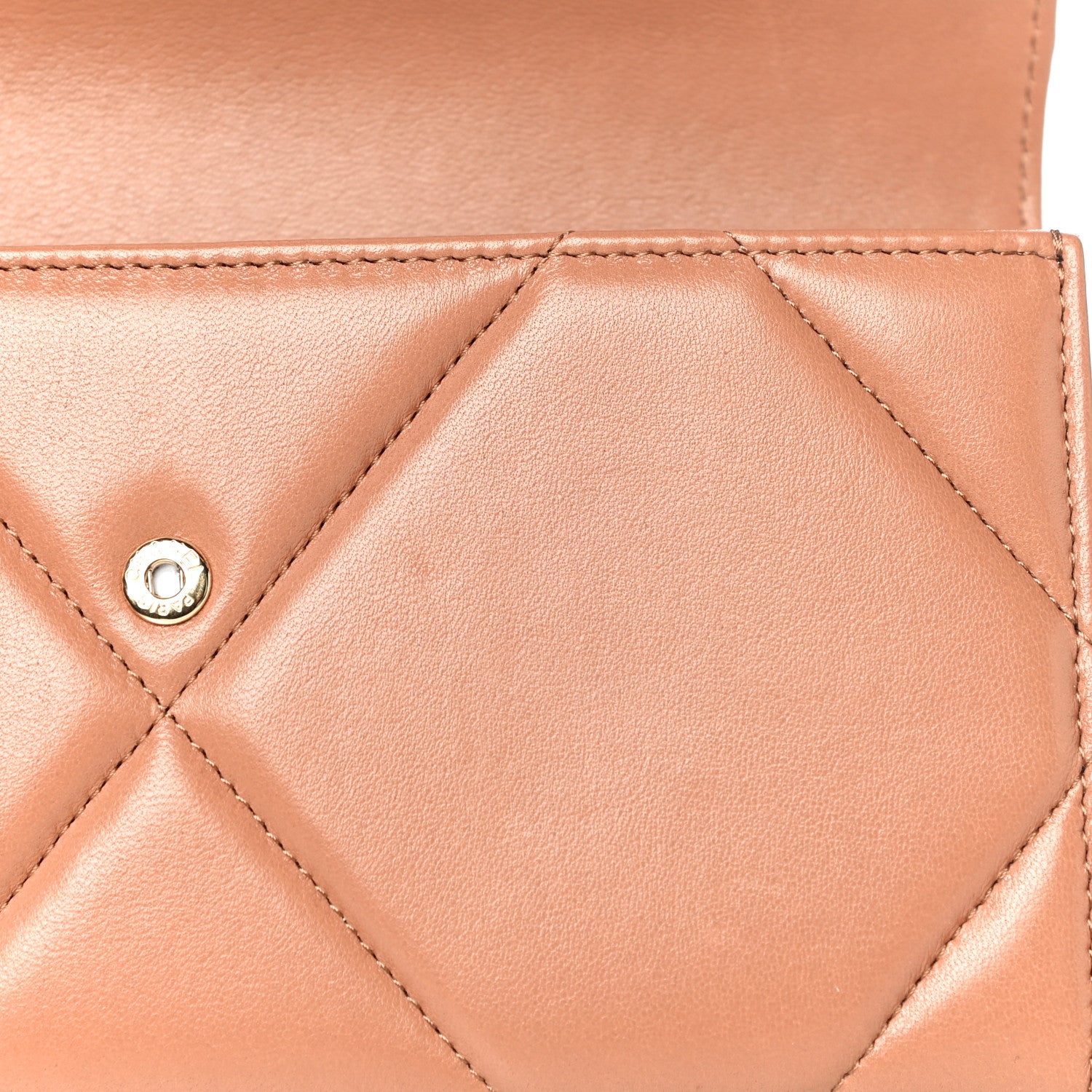 Chanel Lambskin Quilted Chanel 19 Flap Wallet Brown 14 of 21