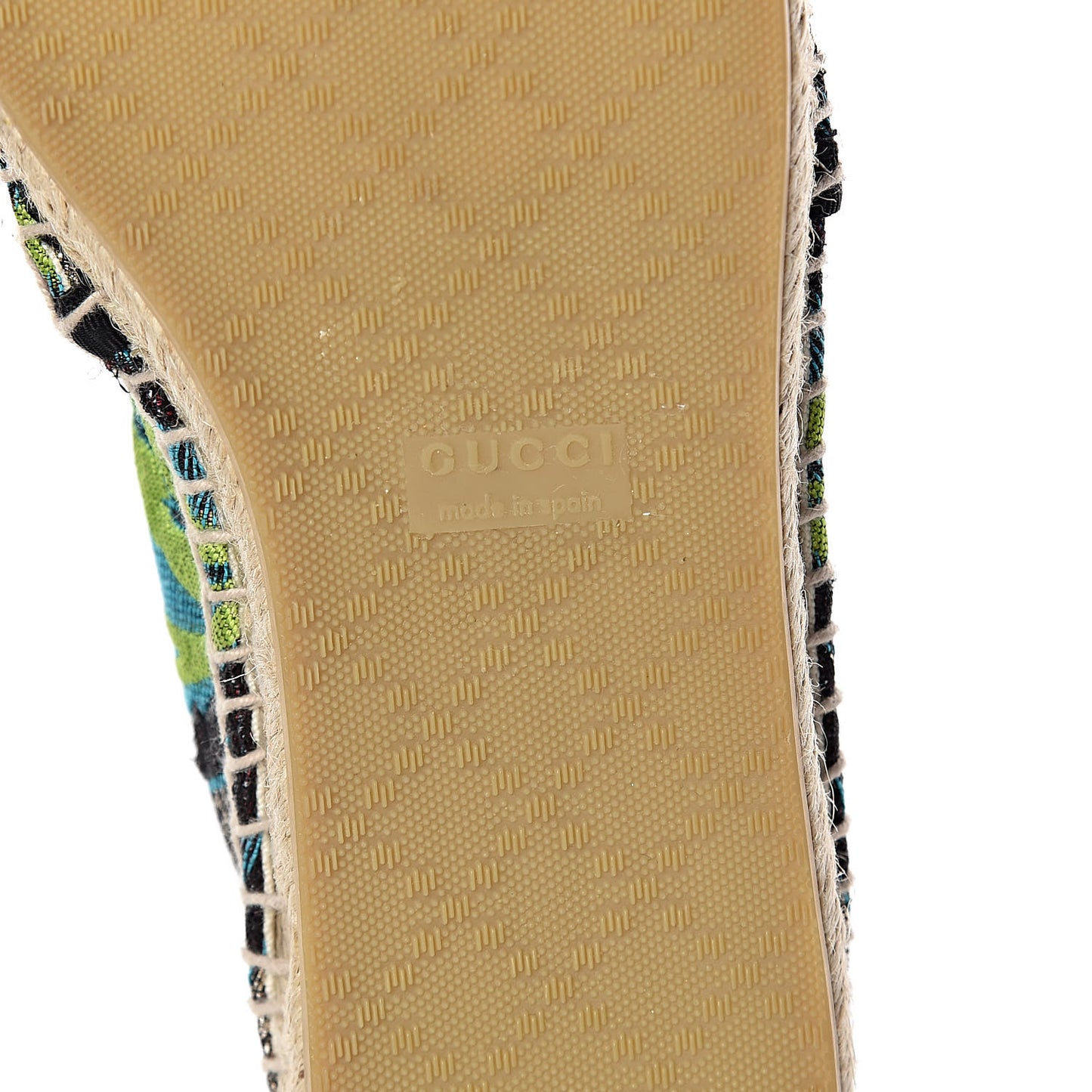 Tapestry Brocade Blind For Love Espadrilles 35.5 Acquamarine Green Black