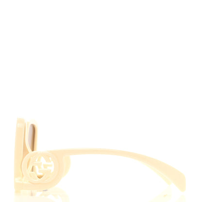 Gucci Acetate Rectangle Frame Sunglasses GG1326S White 3 of 8