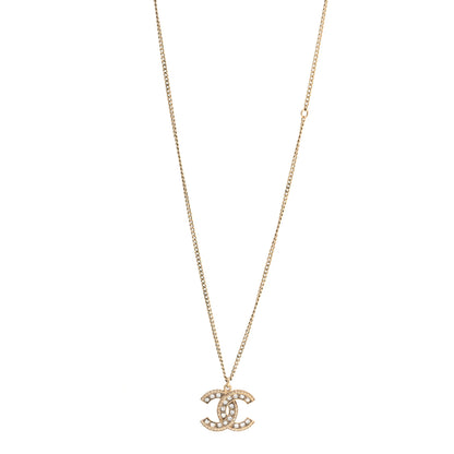 Chanel Baguette Crystal CC Necklace Gold 1 of 5