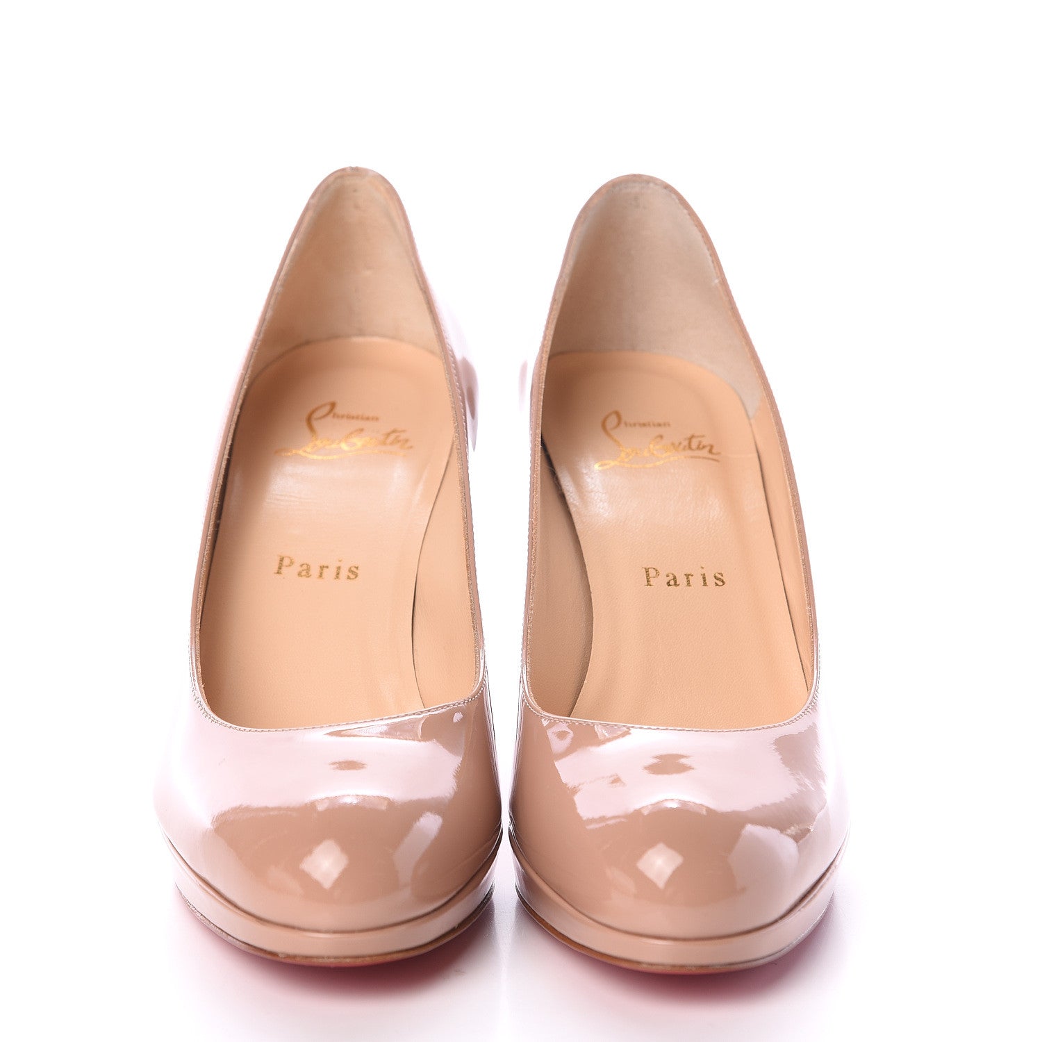 Christian Louboutin Patent New Simple 85 Pumps 37 Nude 2 of 7