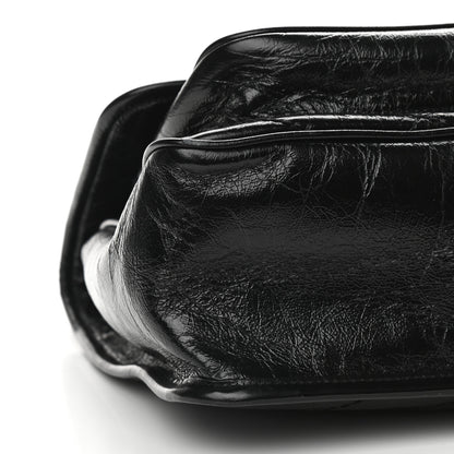 Saint Laurent Crinkled Calfskin Matelasse Monogram Medium Niki Chain Satchel Black 8 of 9