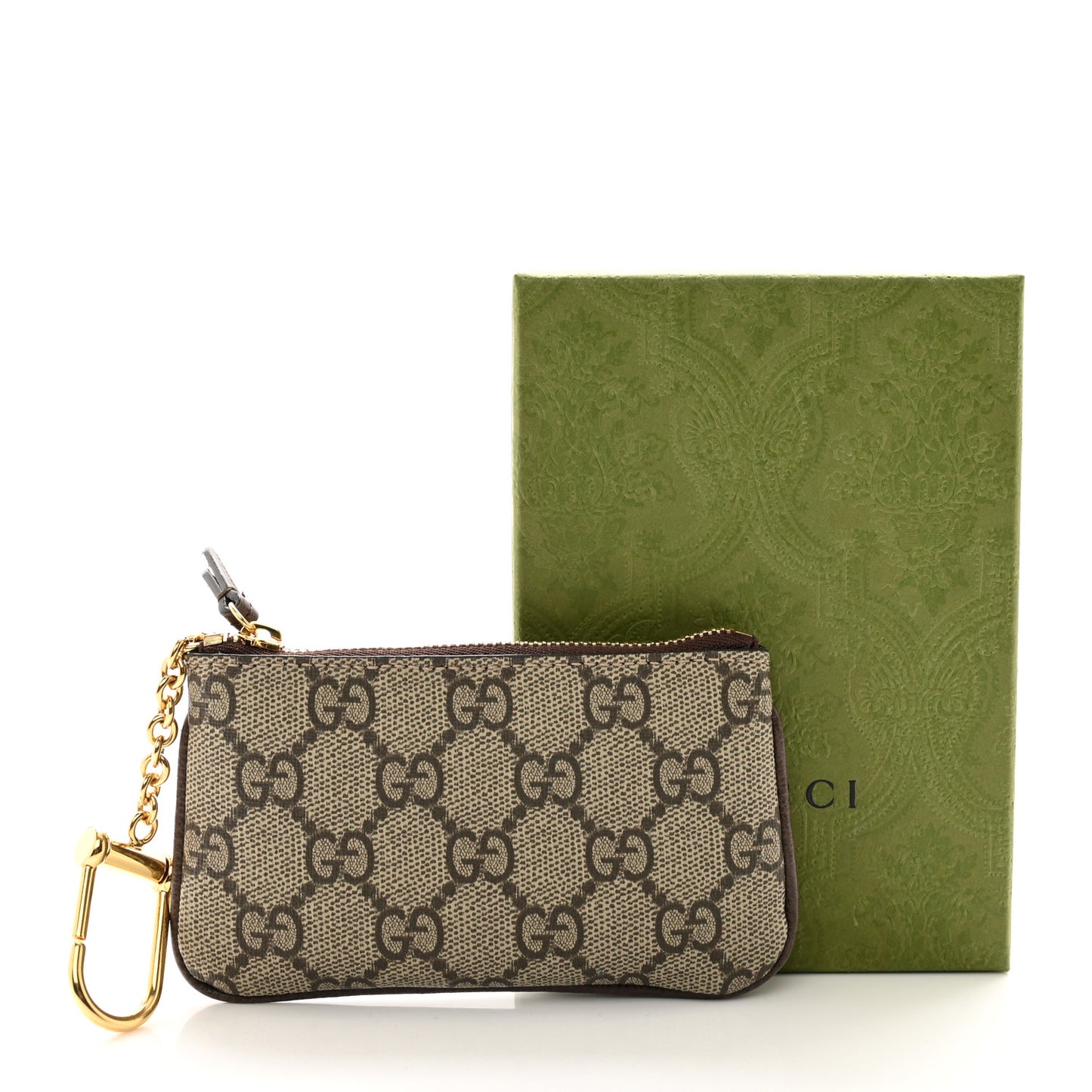 GG Supreme Monogram Selleria Key Case Beige Ebony Cocoa