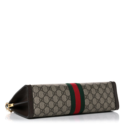 Gucci GG Supreme Monogram Web Medium Ophidia Chain Shoulder Bag Brown 3 of 12