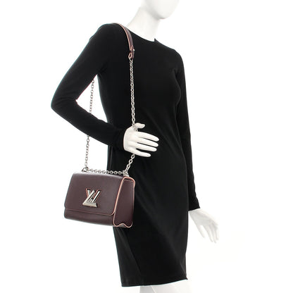 Louis Vuitton Epi Twist Shoulder Bag MM Prune Rose Poudre 2 of 9