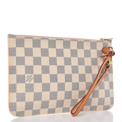 Louis Vuitton Damier Azur Neverfull MM GM Pochette Rose Ballerine 3 of 8
