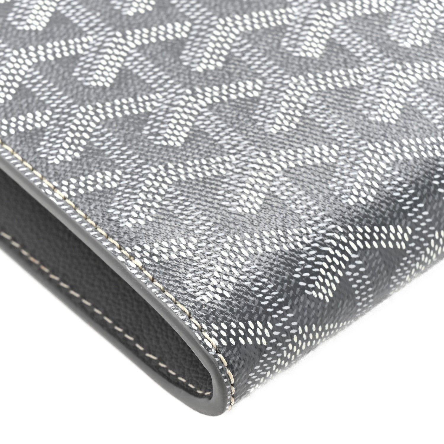 Goyard Goyardine Calfskin Chypre Wallet Pouch Grey 11 of 12