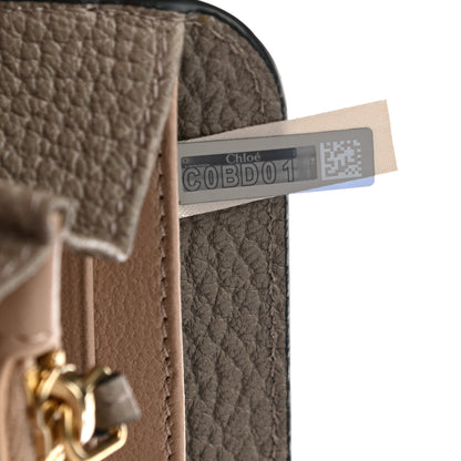 Chloe Grained Lambskin Drew Long Wallet with Flap Motty Grey 7 of 10