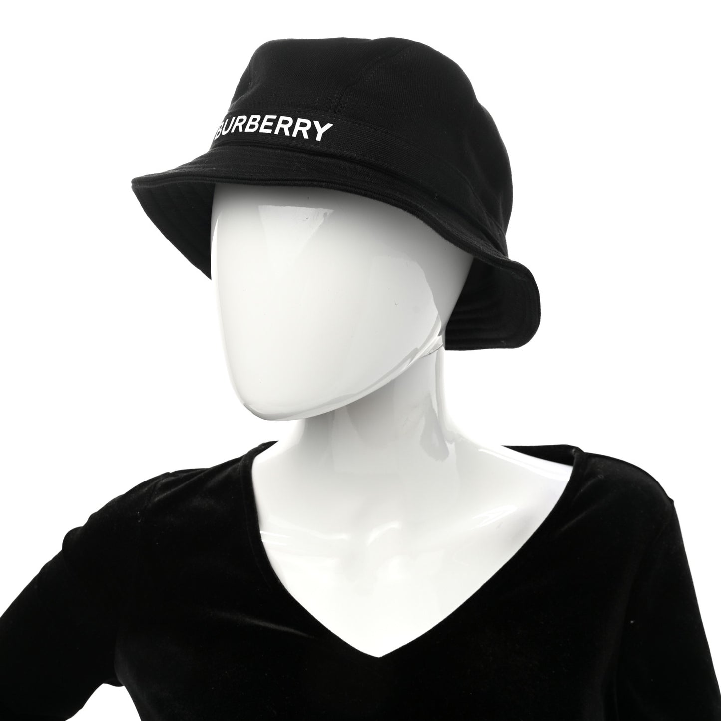 Nylon Horseferry Print Bucket Hat Black