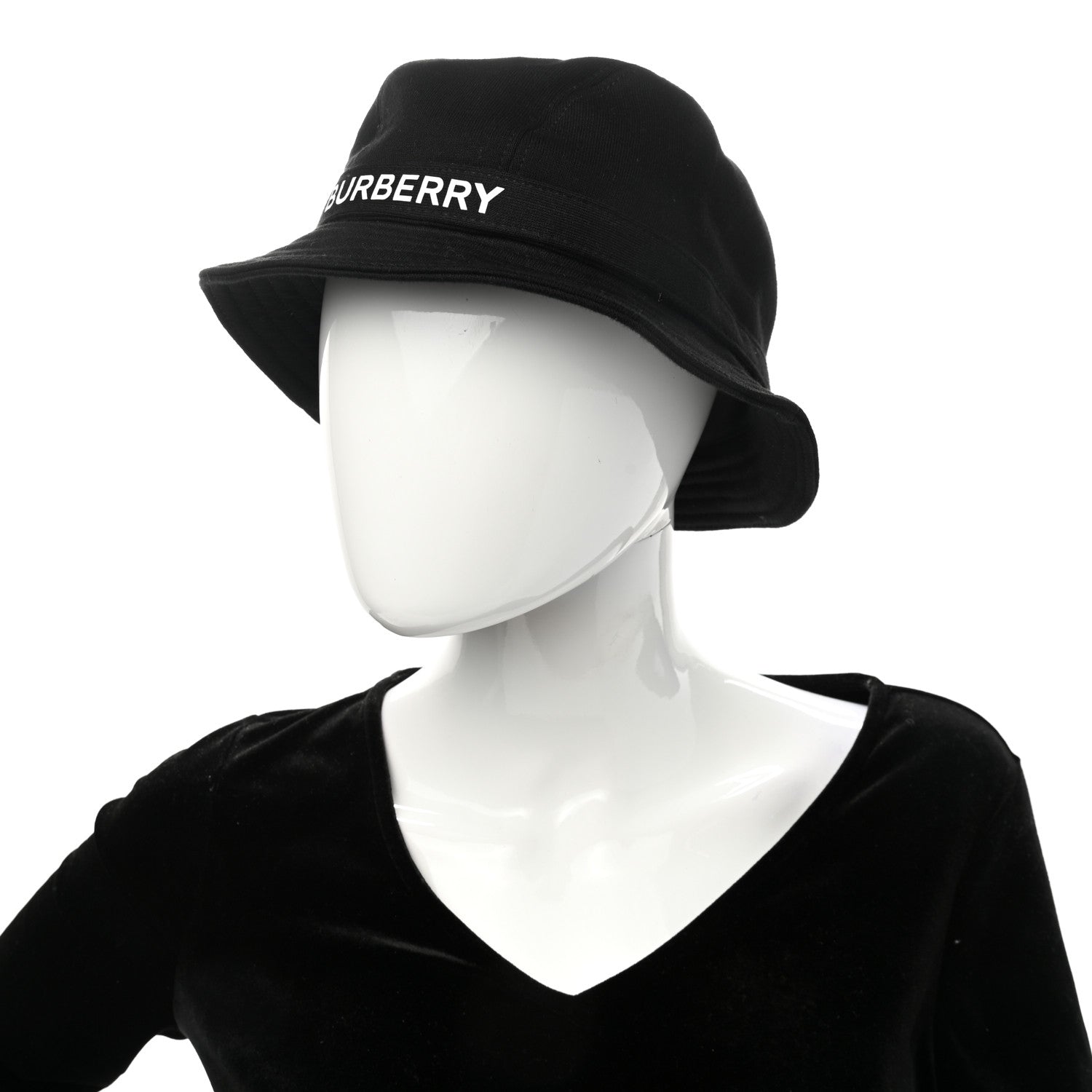 Burberry Nylon Horseferry Print Bucket Hat Black 2 of 8