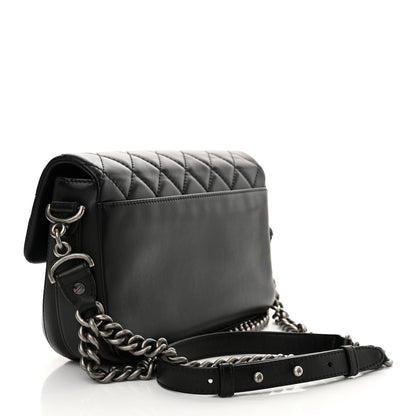 Chanel Calfskin Quilted Large Rock My Shoulder Flap Black 3 of 11
