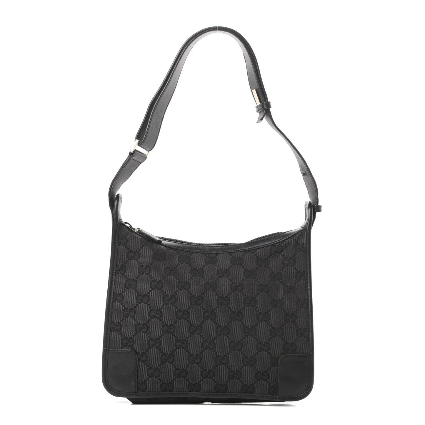 Nylon Monogram Shoulder Bag Black