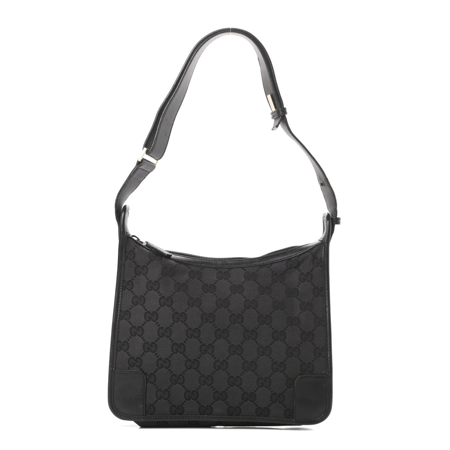 Gucci Nylon Monogram Shoulder Bag Black 1 of 13