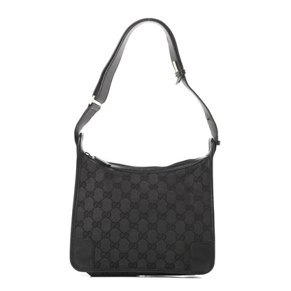 Gucci Nylon Monogram Shoulder Bag Black 1 of 13